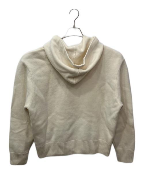 AMI Alexandre Mattiussi（アミアレクサンドルマテュッシ）AMI Alexandre Mattiussi (アミアレクサンドルマテュッシ) AMI DE COEUR KNIT HOODIE（ニットパーカー） ホワイト サイズ:Sの古着・服飾アイテム