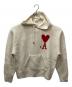 AMI Alexandre Mattiussi（アミアレクサンドルマテュッシ）の古着「AMI DE COEUR KNIT HOODIE（ニットパーカー）」｜ホワイト