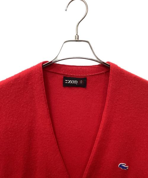 IZOD LACOSTE（アイゾッド ラコステ）IZOD LACOSTE (アイゾッド ラコステ) 70-80's カーディガン レッド サイズ:採寸参照の古着・服飾アイテム