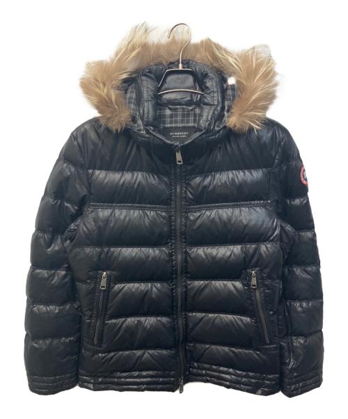 BURBERRY BLACK LABEL（バーバリーブラックレーベル）BURBERRY BLACK LABEL (バーバリーブラックレーベル) 袖ワッペンダウンジャケット ブラック サイズ:Mの古着・服飾アイテム