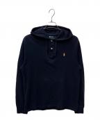 POLO RALPH LAURENポロ・ラルフローレン）の古着「フーディーポロシャツ」｜ネイビー