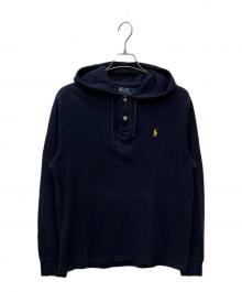 POLO RALPH LAUREN（ポロ・ラルフローレン）の古着「フーディーポロシャツ」｜ネイビー