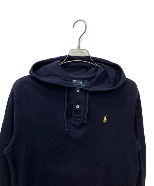 POLO RALPH LAUREN（ポロ・ラルフローレン）POLO RALPH LAUREN (ポロ・ラルフローレン) フーディーポロシャツ ネイビー サイズ:Lの古着・服飾アイテム