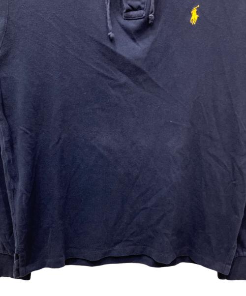 POLO RALPH LAUREN（ポロ・ラルフローレン）POLO RALPH LAUREN (ポロ・ラルフローレン) フーディーポロシャツ ネイビー サイズ:Lの古着・服飾アイテム