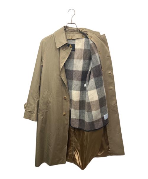 GRENFELL（グレンフェル）GRENFELL (グレンフェル) Begg & Co (ベグアンドコー) ベグライナー付 英国製ステンカラーコート ブラウン サイズ:36の古着・服飾アイテム