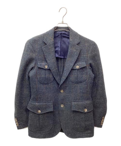 HACKETT（ハケット）HACKETT (ハケット) Harris Tweed テーラードジャケｔット ネイビー サイズ:46の古着・服飾アイテム