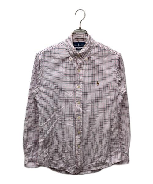 RALPH LAUREN（ラルフローレン）RALPH LAUREN (ラルフローレン) チェックシャツ ホワイト×ピンク サイズ:Sの古着・服飾アイテム