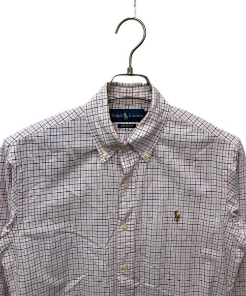 RALPH LAUREN（ラルフローレン）RALPH LAUREN (ラルフローレン) チェックシャツ ホワイト×ピンク サイズ:Sの古着・服飾アイテム