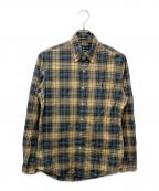 RALPH LAURENラルフローレン）の古着「チェックBDシャツ」｜ブルー×ベージュ