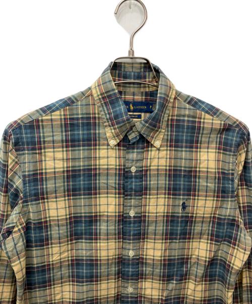RALPH LAUREN（ラルフローレン）RALPH LAUREN (ラルフローレン) チェックBDシャツ ブルー×ベージュ サイズ:Sの古着・服飾アイテム