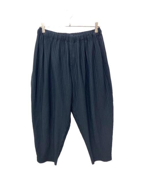HOMME PLISSE ISSEY MIYAKE（オム プリッセ イッセイ ミヤケ）HOMME PLISSE ISSEY MIYAKE (オム プリッセ イッセイ ミヤケ) プリーツテーパードイージーパンツ ネイビー サイズ:１の古着・服飾アイテム