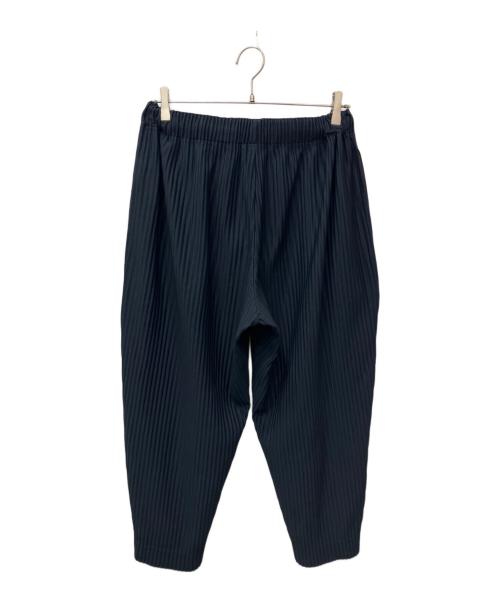 HOMME PLISSE ISSEY MIYAKE（オム プリッセ イッセイ ミヤケ）HOMME PLISSE ISSEY MIYAKE (オム プリッセ イッセイ ミヤケ) プリーツテーパードイージーパンツ ネイビー サイズ:１の古着・服飾アイテム