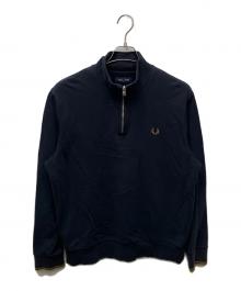 FRED PERRY（フレッドペリー）の古着「ハーフジップスウェット」｜ネイビー
