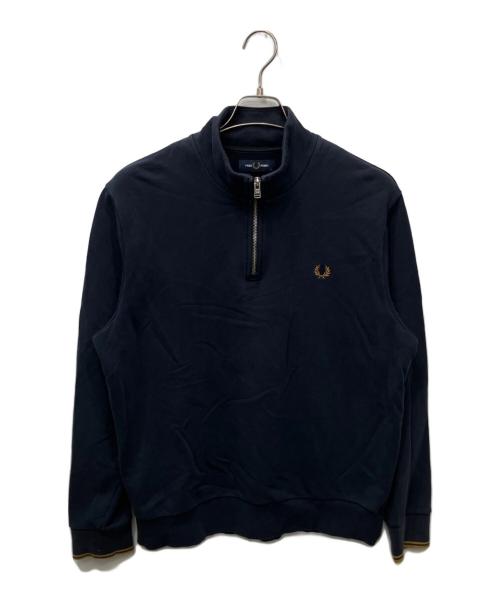 FRED PERRY（フレッドペリー）FRED PERRY (フレッドペリー) ハーフジップスウェット ネイビー サイズ:XLの古着・服飾アイテム