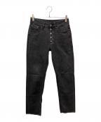MM6 Maison Margielaエムエムシックスメゾンマルジェラ）の古着「5 BUTTON DENIM PANTS　(５ボタンデニムパンツ)」｜ブラック