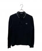 FRED PERRYフレッドペリー）の古着「Twin Tipped L/S Polo Shirt / ポロシャツ」｜ブラック