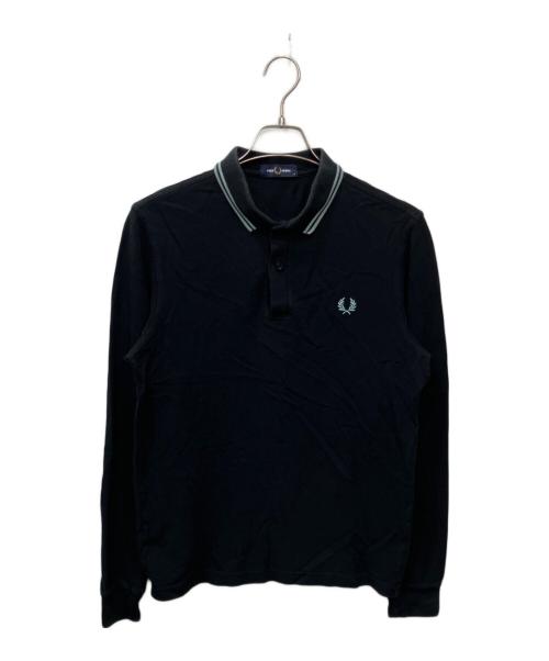 FRED PERRY（フレッドペリー）FRED PERRY (フレッドペリー) Twin Tipped L/S Polo Shirt / ポロシャツ ブラック サイズ:Mの古着・服飾アイテム