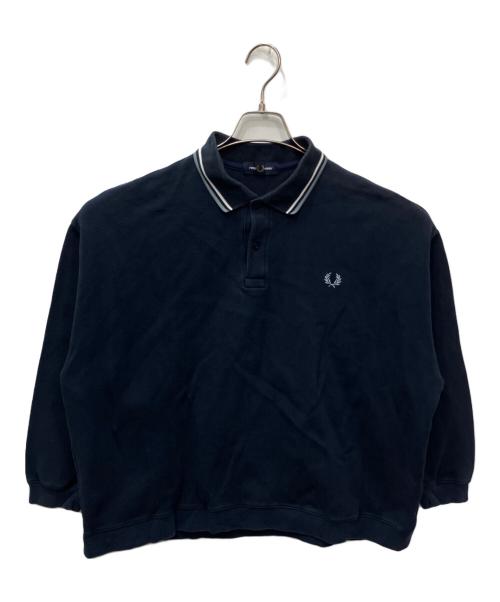 FRED PERRY（フレッドペリー）FRED PERRY (フレッドペリー) ワイドシルエットポロスウェット ネイビー サイズ:Lの古着・服飾アイテム