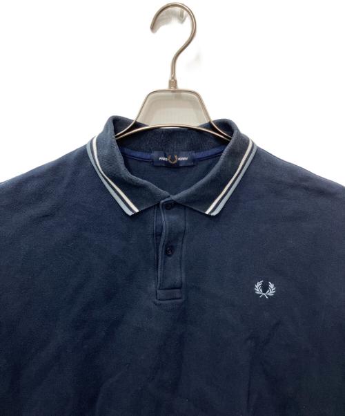 FRED PERRY（フレッドペリー）FRED PERRY (フレッドペリー) ワイドシルエットポロスウェット ネイビー サイズ:Lの古着・服飾アイテム