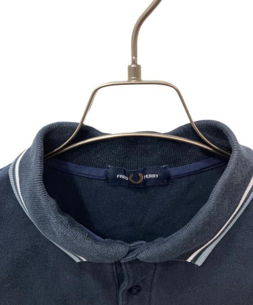 FRED PERRY（フレッドペリー）FRED PERRY (フレッドペリー) ワイドシルエットポロスウェット ネイビー サイズ:Lの古着・服飾アイテム
