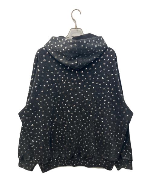 A BATHING APE（アベイシングエイプ）A BATHING APE (アベイシングエイプ) Studded Logo Relaxed Fit Pullover Hoodie/スタッズロゴリラックスフィットプルオーバーフーディー ブラック サイズ:2XLの古着・服飾アイテム