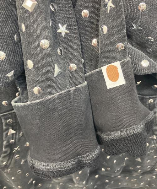 A BATHING APE（アベイシングエイプ）A BATHING APE (アベイシングエイプ) Studded Logo Relaxed Fit Pullover Hoodie/スタッズロゴリラックスフィットプルオーバーフーディー ブラック サイズ:2XLの古着・服飾アイテム