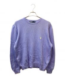 POLO RALPH LAUREN（ポロ・ラルフローレン）の古着「ポニーコットンニット」｜ブルー