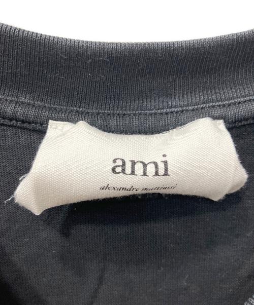 AMI Alexandre Mattiussi（アミアレクサンドルマテュッシ）AMI Alexandre Mattiussi (アミアレクサンドルマテュッシ) ワンポイントロゴカットソー ブラック サイズ:採寸参照の古着・服飾アイテム