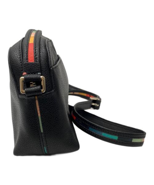 PAUL SMITH（ポールスミス）Paul Smith (ポールスミス) レザーショルダーバッグ ブラックの古着・服飾アイテム
