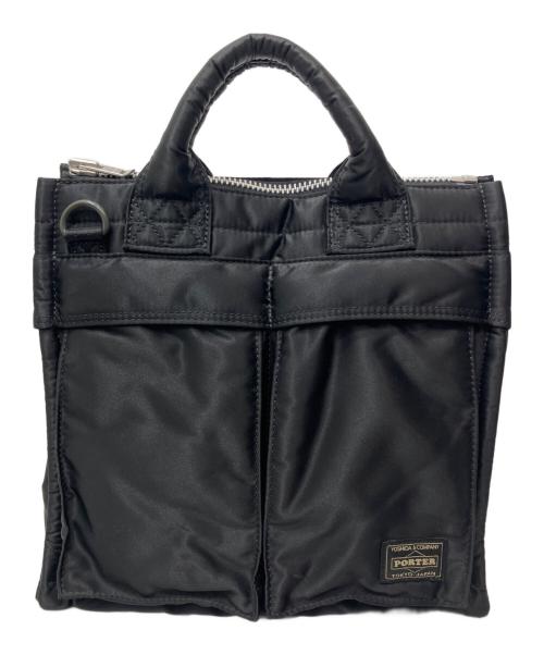 PORTER（ポーター）PORTER (ポーター) SQUARE TOTE BAG / 2wayスクエアトートバッグ ブラックの古着・服飾アイテム