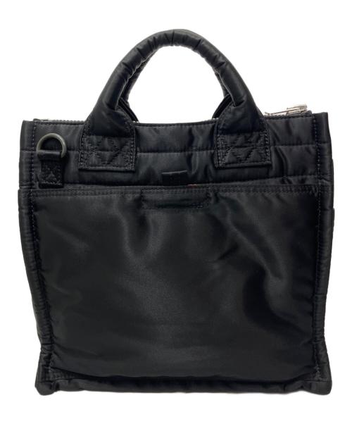 PORTER（ポーター）PORTER (ポーター) SQUARE TOTE BAG / 2wayスクエアトートバッグ ブラックの古着・服飾アイテム