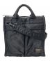 PORTER（ポーター）の古着「SQUARE TOTE BAG / 2wayスクエアトートバッグ」｜ブラック