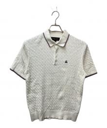 BROOKS BROTHERS（ブルックスブラザーズ）の古着「コットンケーブルGFロゴテニスポロセーター」｜ホワイト