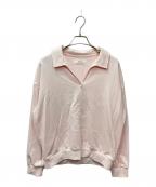 HER LIP TOハーリップトゥ）の古着「Embroidery Polo Sweatshirt　「エンブロイダリー ポロ スウェットシャツ」」｜ピンク