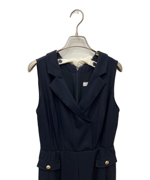 HER LIP TO（ハーリップトゥ）Her lip to (ハーリップトゥ) Louvre Ribbon Jumpsuit（ローブリボンジャンプスーツ） ネイビー サイズ:Mの古着・服飾アイテム