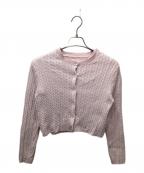 HER LIP TOハーリップトゥ）の古着「Essential Cable Knit Set / アンサンブルカーディガン」｜ピンク