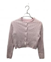 HER LIP TO（ハーリップトゥ）の古着「Essential Cable Knit Set / アンサンブルカーディガン」｜ピンク