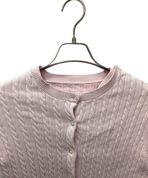 HER LIP TO（ハーリップトゥ）Her lip to (ハーリップトゥ) Essential Cable Knit Set / アンサンブルカーディガン ピンク サイズ:Mの古着・服飾アイテム