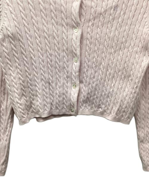 HER LIP TO（ハーリップトゥ）Her lip to (ハーリップトゥ) Essential Cable Knit Set / アンサンブルカーディガン ピンク サイズ:Mの古着・服飾アイテム