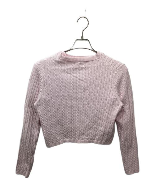 HER LIP TO（ハーリップトゥ）Her lip to (ハーリップトゥ) Essential Cable Knit Set / アンサンブルカーディガン ピンク サイズ:Mの古着・服飾アイテム