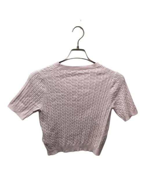 HER LIP TO（ハーリップトゥ）Her lip to (ハーリップトゥ) Essential Cable Knit Set / アンサンブルカーディガン ピンク サイズ:Mの古着・服飾アイテム