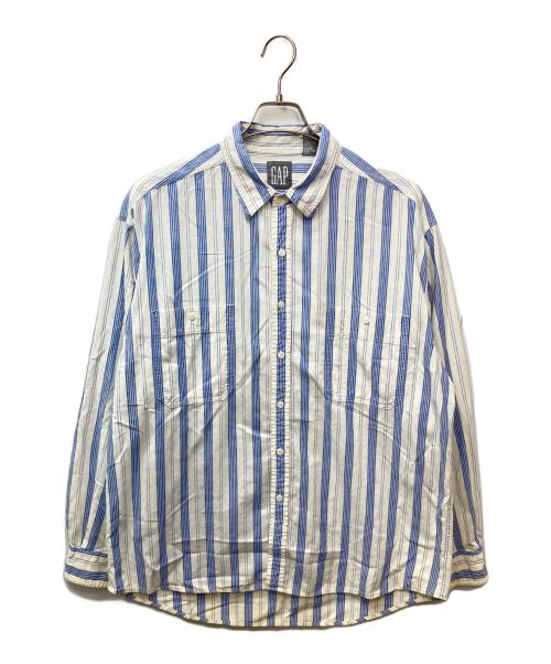 GAP（ギャップ）GAP (ギャップ) 80-90's オールドストライプシャツ ホワイト×ブルー サイズ:XLの古着・服飾アイテム