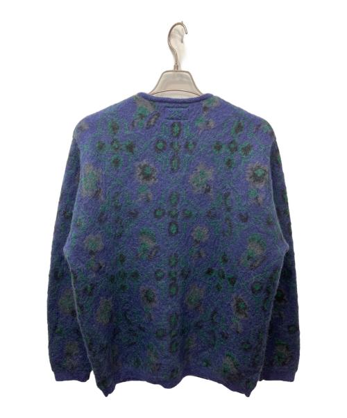 BEAMS PLUS（ビームスプラス）BEAMS PLUS (ビームスプラス) ボタニカルジャカードカーディガン パープル サイズ:Lの古着・服飾アイテム