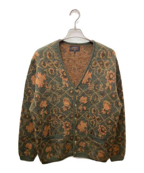 BEAMS PLUS（ビームスプラス）BEAMS PLUS (ビームスプラス) ボタニカルジャカードカーディガン オリーブ サイズ:Lの古着・服飾アイテム