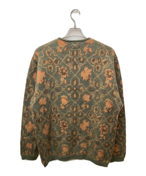 BEAMS PLUS（ビームスプラス）BEAMS PLUS (ビームスプラス) ボタニカルジャカードカーディガン オリーブ サイズ:Lの古着・服飾アイテム