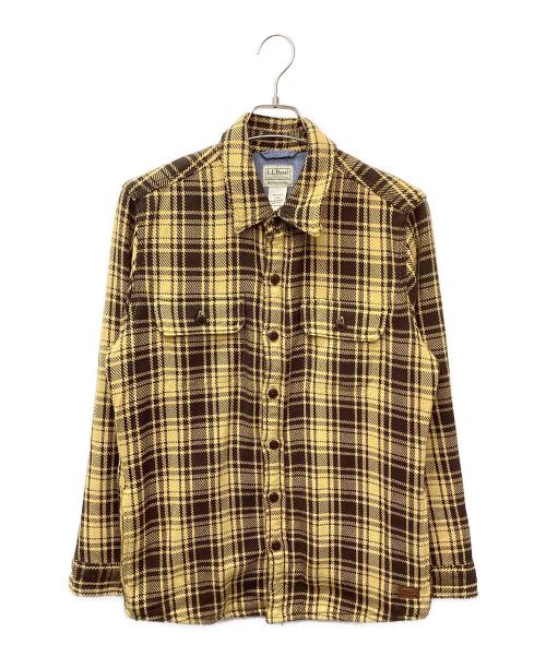 L.L.Bean（エルエルビーン）L.L.Bean (エルエルビーン) チェッカーカバーオール ブラウン×イエロー サイズ:Sの古着・服飾アイテム