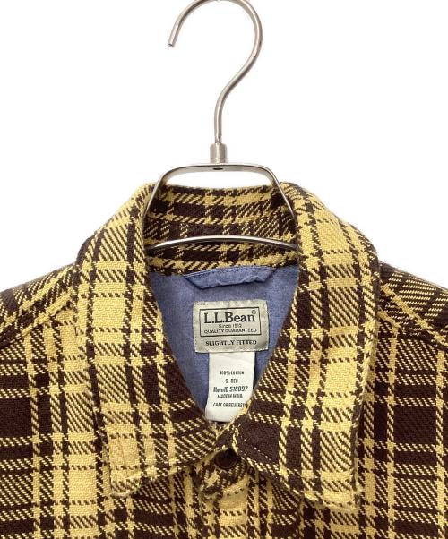 L.L.Bean（エルエルビーン）L.L.Bean (エルエルビーン) チェッカーカバーオール ブラウン×イエロー サイズ:Sの古着・服飾アイテム
