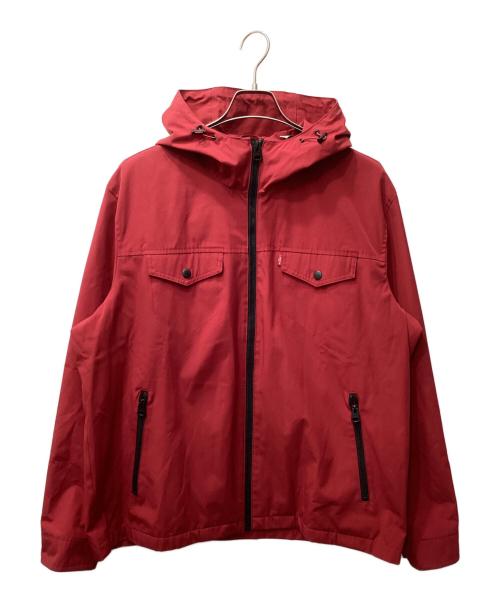 LEVI'S（リーバイス）LEVI'S (リーバイス) Hooded Waterproof Arctic Cloth Rain Jacket　「フーディッド・ウォータープルーフ・アークティック・クロス・レイン・ジャケット」 レッド サイズ:XLの古着・服飾アイテム