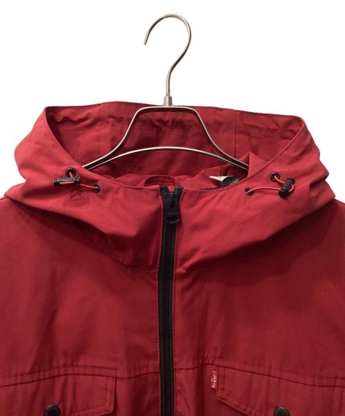 LEVI'S（リーバイス）LEVI'S (リーバイス) Hooded Waterproof Arctic Cloth Rain Jacket　「フーディッド・ウォータープルーフ・アークティック・クロス・レイン・ジャケット」 レッド サイズ:XLの古着・服飾アイテム