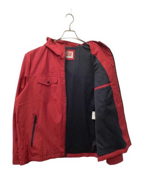 LEVI'S（リーバイス）LEVI'S (リーバイス) Hooded Waterproof Arctic Cloth Rain Jacket　「フーディッド・ウォータープルーフ・アークティック・クロス・レイン・ジャケット」 レッド サイズ:XLの古着・服飾アイテム